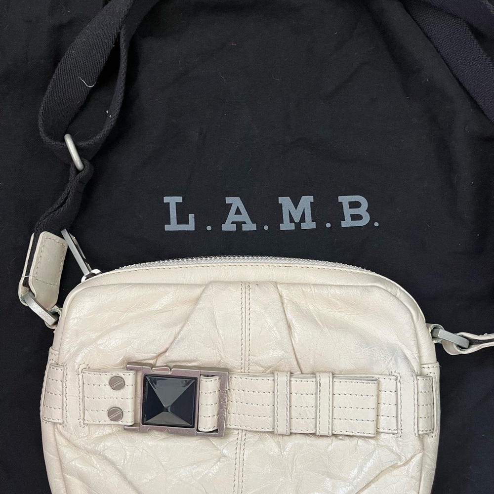 L.A.M.B. Cream Crossbody Bag